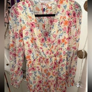 Floral long sleeve romper